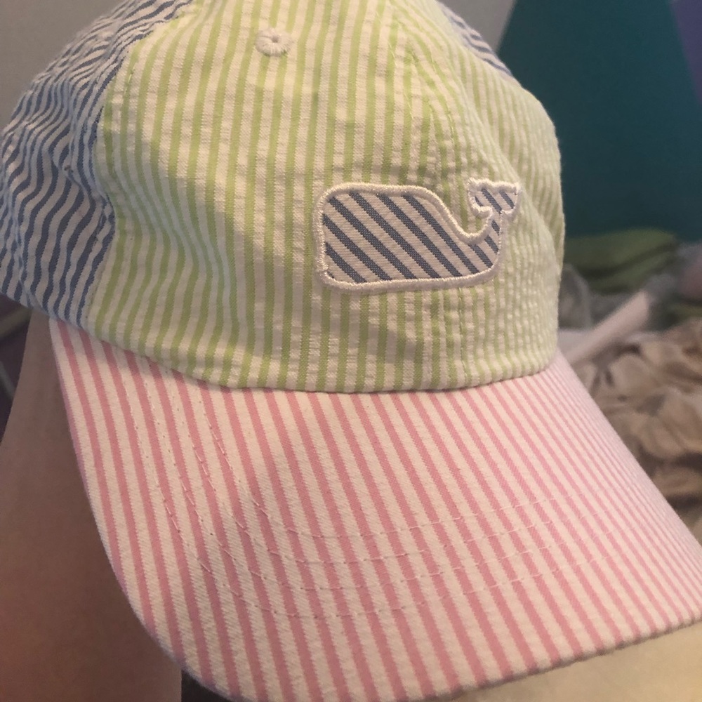 Vineyard Vines seersucker Kentucky Derby hat